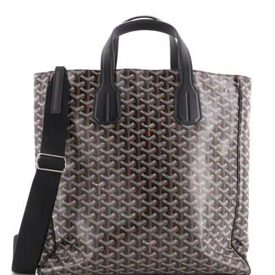 Goyard Voltaire Iii Tote Coated Canvas In Black