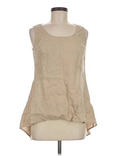 Pre-owned Grace Elements Sleeveless Blouse In Tan