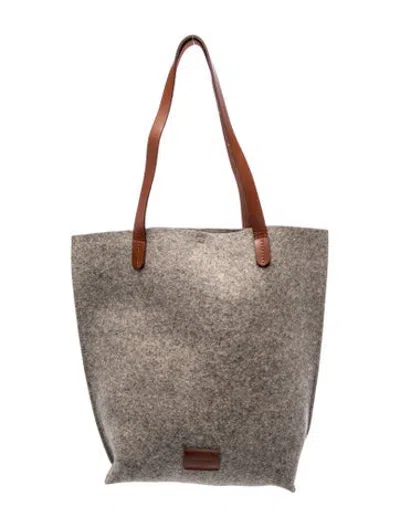 Pre-owned Graf & Lantz Felt Tote In Grey