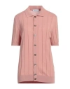 Gran Sasso Man Cardigan Blush Size 40 Cotton In Pink