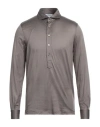 Gran Sasso Man Polo Shirt Grey Size 40 Cotton