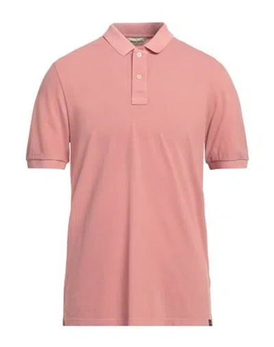 Gran Sasso Man Polo Shirt Pastel Pink Size 40 Cotton