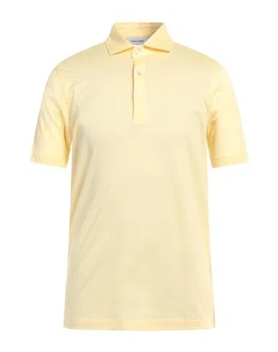 Gran Sasso Man Polo Shirt Yellow Size 40 Cotton