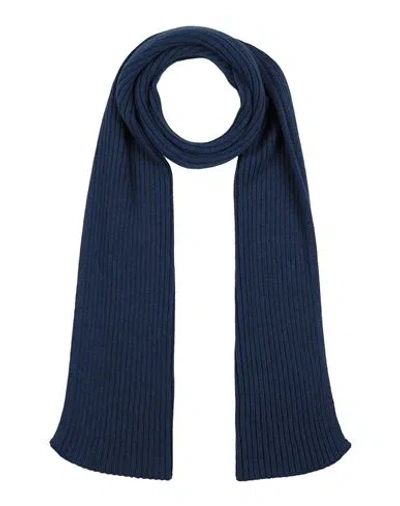 Gran Sasso Man Scarf Blue Size - Virgin Wool