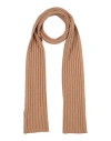 Gran Sasso Man Scarf Camel Size - Virgin Wool, Viscose, Cashmere In Beige