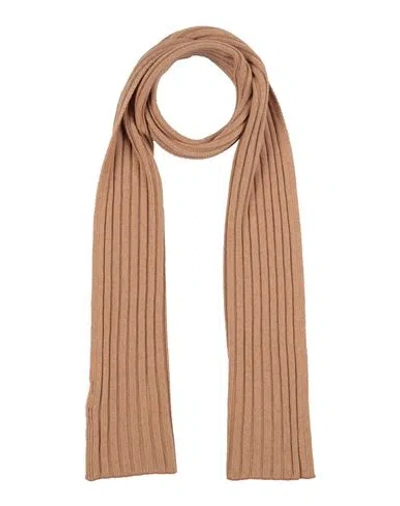 Gran Sasso Man Scarf Camel Size - Virgin Wool, Viscose, Cashmere In Beige