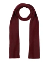 Gran Sasso Man Scarf Garnet Size - Virgin Wool, Viscose, Cashmere In Red