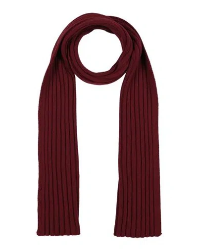 Gran Sasso Man Scarf Garnet Size - Virgin Wool, Viscose, Cashmere In Red