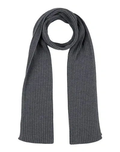 Gran Sasso Man Scarf Lead Size - Virgin Wool In Grey