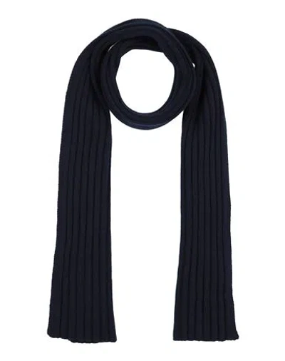 Gran Sasso Man Scarf Navy Blue Size - Virgin Wool, Viscose, Cashmere