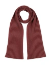 Gran Sasso Man Scarf Rust Size - Virgin Wool, Viscose, Cashmere In Red