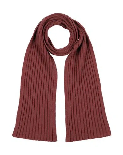 Gran Sasso Man Scarf Rust Size - Virgin Wool, Viscose, Cashmere In Red