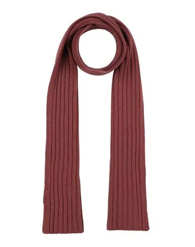 Gran Sasso Man Scarf Rust Size - Virgin Wool, Viscose, Cashmere In Red