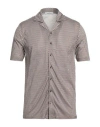Gran Sasso Man Shirt Light Brown Size 40 Cotton In Beige