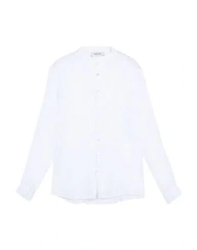 Gran Sasso Man Shirt White Size 34 Linen