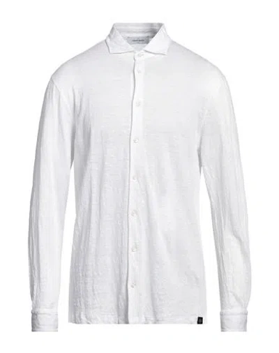 Gran Sasso Man Shirt White Size 44 Linen