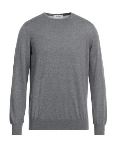 Gran Sasso Man Sweater Lead Size 40 Virgin Wool In Grey