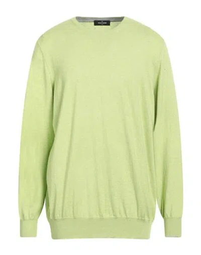 Gran Sasso Man Sweater Light Green Size 50 Cotton, Cashmere