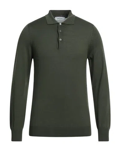 Gran Sasso Man Sweater Military Green Size 46 Virgin Wool In Green