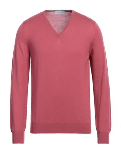 Gran Sasso Man Sweater Pastel Pink Size 40 Virgin Wool