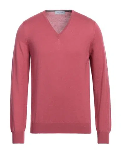 Gran Sasso Man Sweater Pastel Pink Size 40 Virgin Wool In Pink