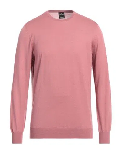 Gran Sasso Man Sweater Pastel Pink Size 44 Virgin Wool
