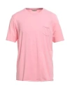 Gran Sasso Man T-shirt Pink Size 46 Cotton, Elastane