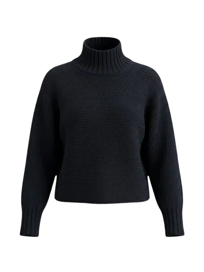 Gran Sasso Ribbed-knit Roll-neck Sweater In Blue