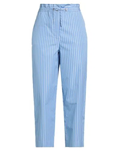Gran Sasso Woman Pants Azure Size 10 Cotton In Blue