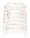 Gran Sasso Woman Sweater Cream Size 12 Linen In White