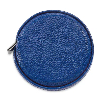 Graphic Image Leather Tape Measure In Blue