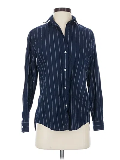 Pre-owned Grayson Long Sleeve Button Down Shirt In Blue
