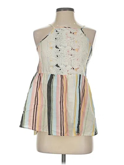 Pre-owned Grayson Sleeveless Blouse In Gray