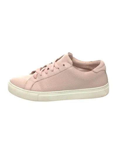 Pre-owned Greats Leather Sneakers In Pink/white