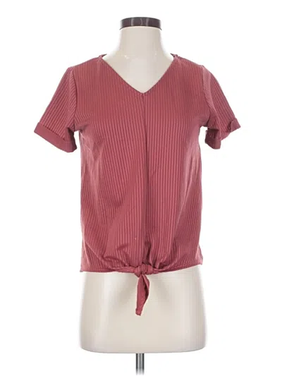 Pre-owned Green Envelope Short Sleeve T-shirt In Burgundy
