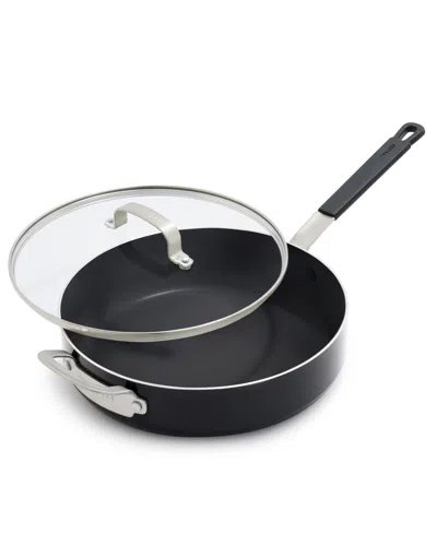 Greenpan X Bobby Flay Professional Grade Ceramic Nonstick 4.5-quart Saute Pan With Lid In Black
