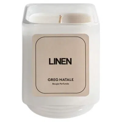 Pre-owned Greg Natale Linen Candle By  In Beige