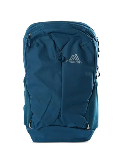 Gregory Rhune 28 Logo-print Panelled Backpack In Blue