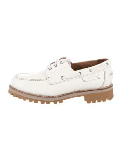 Pre-owned Grenson Leather Sneakers In White