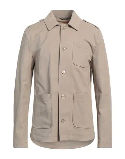 Grey Daniele Alessandrini Man Jacket Beige Size 40 Cotton, Polyamide, Elastane In Beige