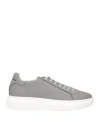 Grey Daniele Alessandrini Man Sneakers Grey Size 11 Leather