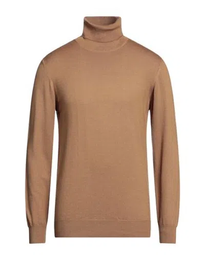 Grey Daniele Alessandrini Man Turtleneck Camel Size 40 Wool, Acrylic In Beige