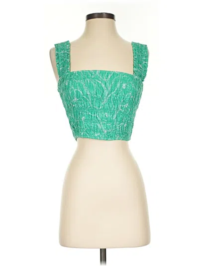 Pre-owned Greylin Sleeveless Blouse In Green