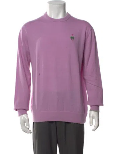 Pre-owned Greyson Cashmere Crew Neck Pullover In Purple