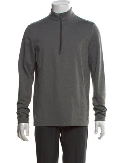 Pre-owned Greyson Mock Neck Long Sleeve Sweatshirt In Grey
