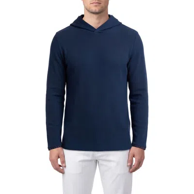 Greyson Traverse Waffle Hoodie In Maltese Blue