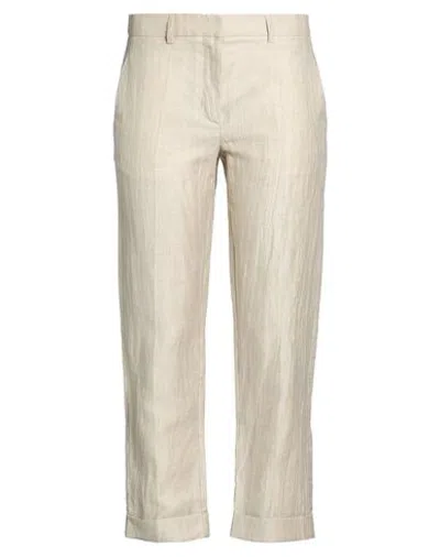 Grifoni Woman Pants Sage Green Size 4 Linen, Polyamide In Neutral