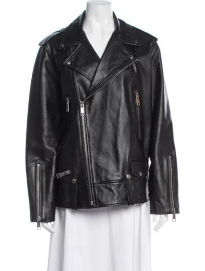 Pre-owned Grlfrnd Biker Jacket In Black