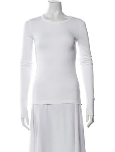 Pre-owned Grlfrnd Crew Neck Long Sleeve Top W/ Tags In White