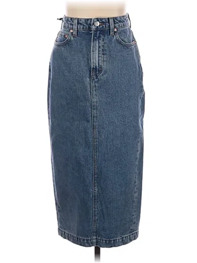 Pre-owned Grlfrnd Denim Skirt In Blue